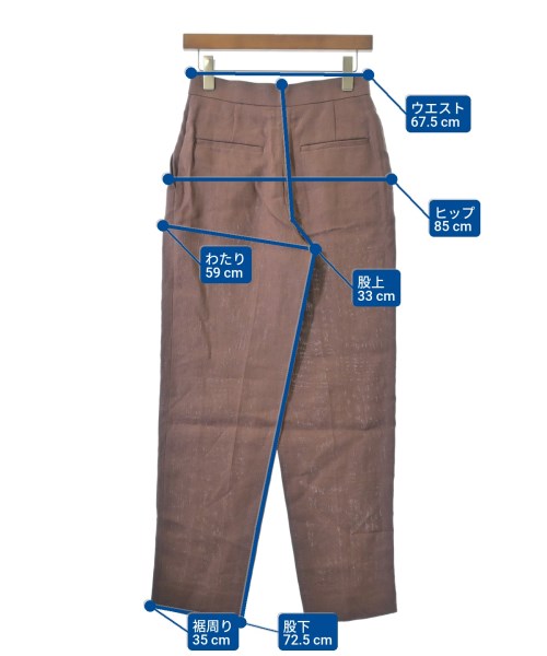 ebure（エブール）スラックス 茶 サイズ:36(S位) レディース/2200631200222