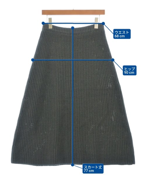 ebure（エブール）ロング・マキシ丈スカート カーキ サイズ:38(M位) レディース/2200631200321