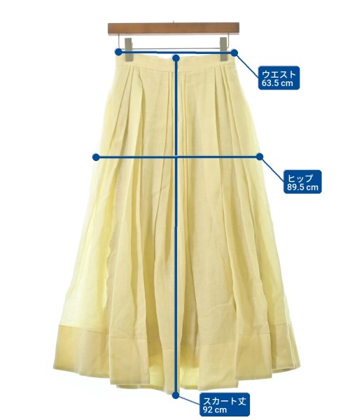 ebure（エブール）ロング・マキシ丈スカート 黄 サイズ:36(S位) レディース/2200631200390