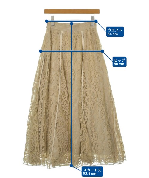 ebure（エブール）ロング・マキシ丈スカート ベージュ サイズ:36(S位) レディース/2200631200772