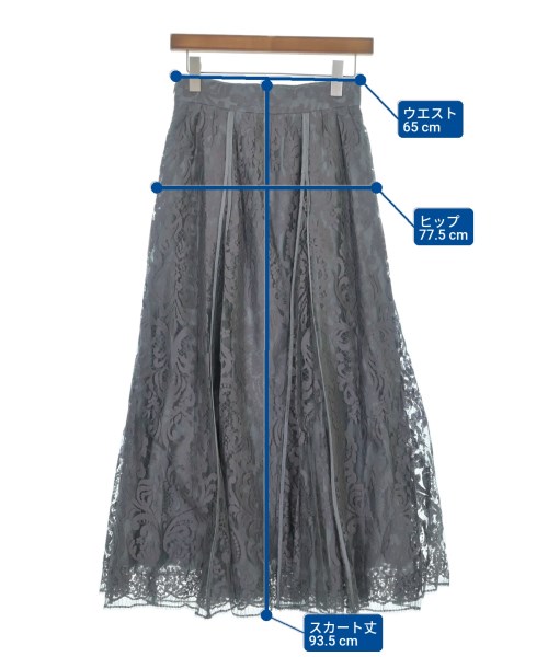 ebure（エブール）ロング・マキシ丈スカート グレー サイズ:36(S位) レディース/2200631200819