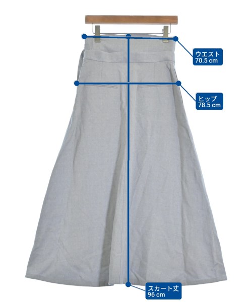 ebure（エブール）ロング・マキシ丈スカート グレー サイズ:38(M位) レディース/2200631200840