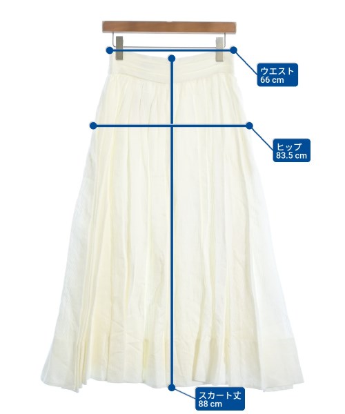 ebure（エブール）ロング・マキシ丈スカート 白 サイズ:36(S位) レディース/2200631201137