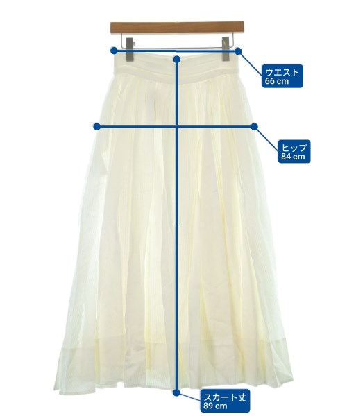 ebure（エブール）ロング・マキシ丈スカート 白 サイズ:36(S位) レディース/2200631201359