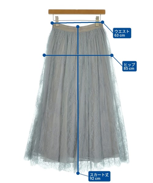 ebure（エブール）ロング・マキシ丈スカート 青 サイズ:36(S位) レディース/2200631202271