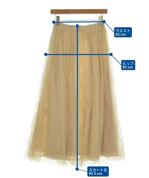 ebure（エブール）ロング・マキシ丈スカート ベージュ サイズ:36(S位) レディース/2200631202301