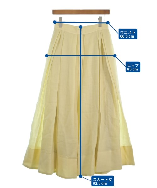 ebure（エブール）ロング・マキシ丈スカート 黄 サイズ:38(M位) レディース/2200631202578