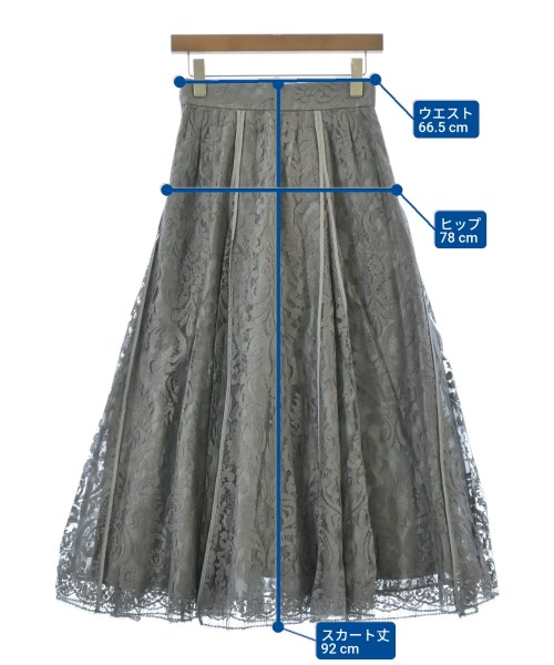 ebure（エブール）ロング・マキシ丈スカート グレー サイズ:36(S位) レディース/2200631203094