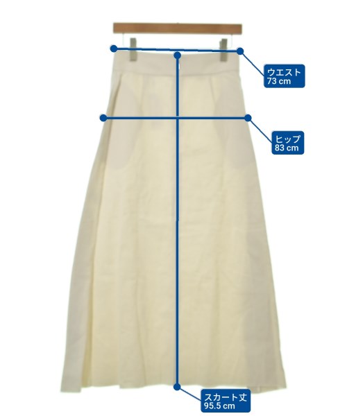 ebure（エブール）ロング・マキシ丈スカート 白 サイズ:38(M位) レディース/2200631203193