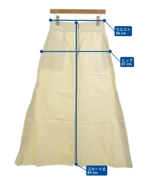 ebure（エブール）ロング・マキシ丈スカート 白 サイズ:38(M位) レディース/2200631203209