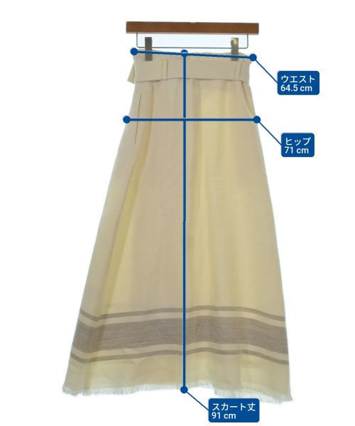 ebure（エブール）ロング・マキシ丈スカート 白 サイズ:38(M位) レディース/2200631203612