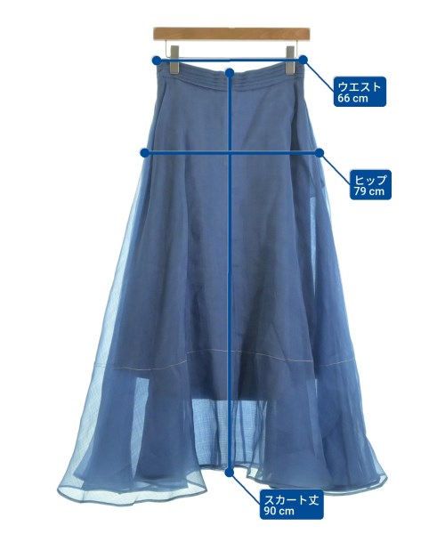 ebure（エブール）ロング・マキシ丈スカート 青 サイズ:38(M位) レディース/2200631203629