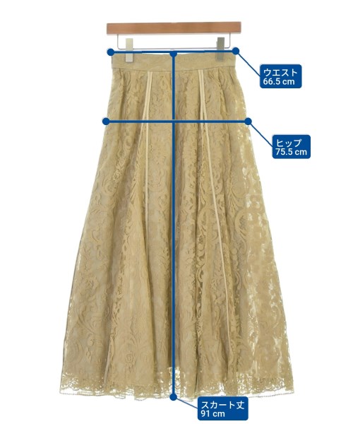 ebure（エブール）ロング・マキシ丈スカート ベージュ サイズ:36(S位) レディース/2200631203797
