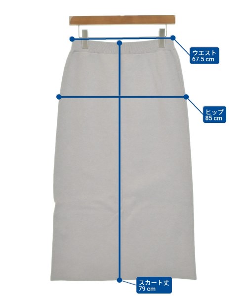 ebure（エブール）ロング・マキシ丈スカート グレー サイズ:36(S位) レディース/2200631211846