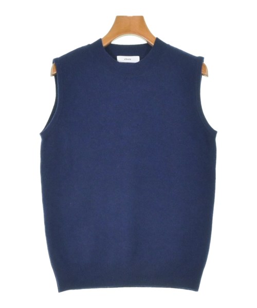 ebure(エブール)ベスト/ノースリーブ 紺 サイズ:38(M位)/2200631224761
