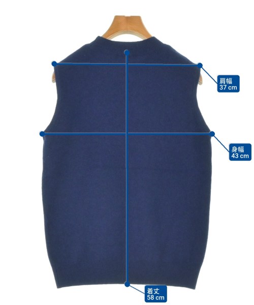 ebure（エブール）ベスト/ノースリーブ 紺 サイズ:38(M位) レディース/2200631224761