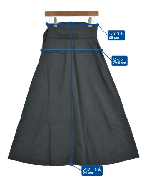 ebure（エブール）ロング・マキシ丈スカート グレー サイズ:36(S位) レディース/2200631224853
