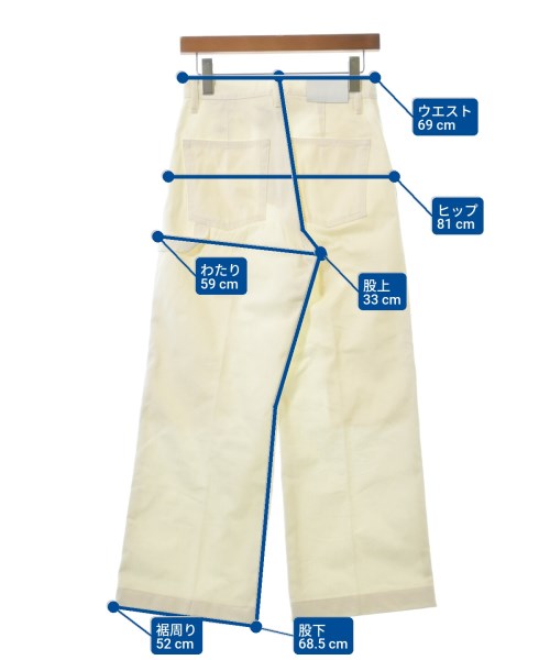 ebure（エブール）デニムパンツ 白 サイズ:34(XS位) レディース/2200629028029