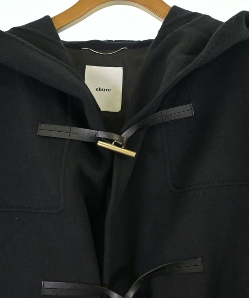 ebure（エブール）ダッフルコート 黒 サイズ:36(S位) レディース/2200671850029