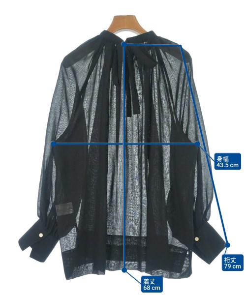 ebure（エブール）ブラウス 黒 サイズ:38(M位) レディース/2200677677064