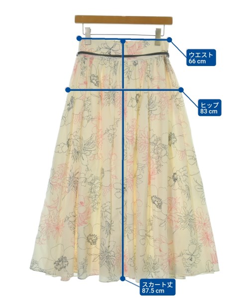 ebure（エブール）ロング・マキシ丈スカート 白 サイズ:36(S位) レディース/2200670112050