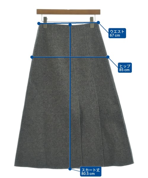 ebure（エブール）ロング・マキシ丈スカート グレー サイズ:36(S位) レディース/2200655056140