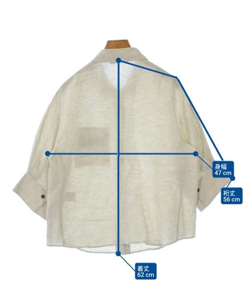 ebure（エブール）カジュアルシャツ ベージュ サイズ:38(M位) レディース/2200643644205