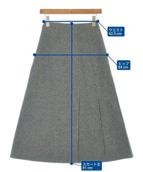 ebure（エブール）ロング・マキシ丈スカート グレー サイズ:36(S位) レディース/2200648569077