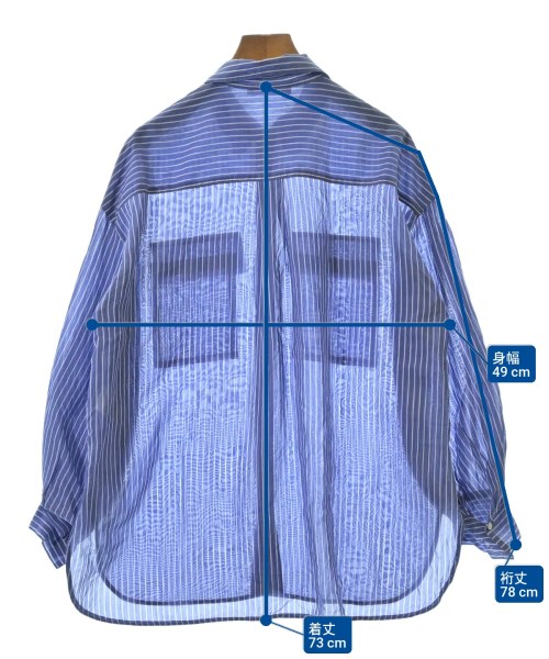 ebure（エブール）カジュアルシャツ 青 サイズ:36(S位) レディース/2200645526066