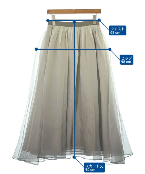 ebure（エブール）ロング・マキシ丈スカート グレー サイズ:38(M位) レディース/2200654429013