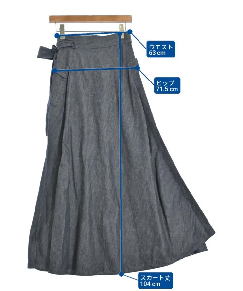 ebure（エブール）ロング・マキシ丈スカート 紺 サイズ:38(M位) レディース/2200669614183