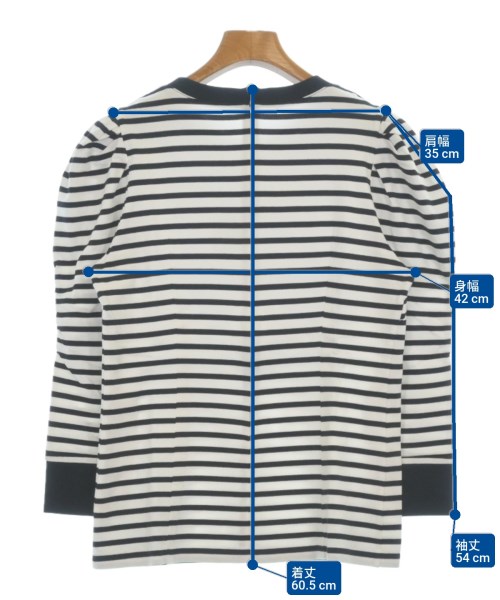 BORDERS at BALCONY（ボーダーズ　アット　バルコニー）Tシャツ・カットソー 白 サイズ:38(M位) レディース/2200618718078