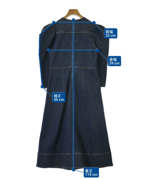 BORDERS at BALCONY（ボーダーズ　アット　バルコニー）ワンピース 青 サイズ:38(M位) レディース/2200619850067