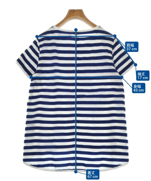BORDERS at BALCONY（ボーダーズ　アット　バルコニー）Tシャツ・カットソー 白 サイズ:36(S位) レディース/2200690962130