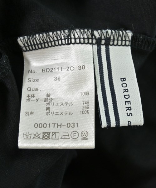 BORDERS at BALCONY（ボーダーズ　アット　バルコニー）Tシャツ・カットソー 黒 サイズ:36(S位) レディース/2200703452061