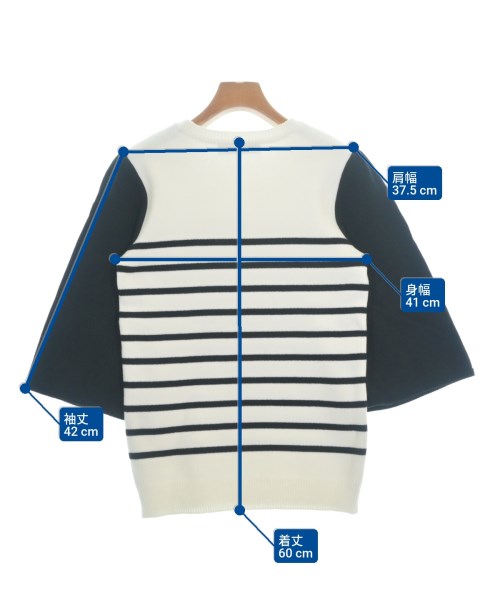 BORDERS at BALCONY（ボーダーズ　アット　バルコニー）ニット・セーター 白 サイズ:38(M位) レディース/2200665086038