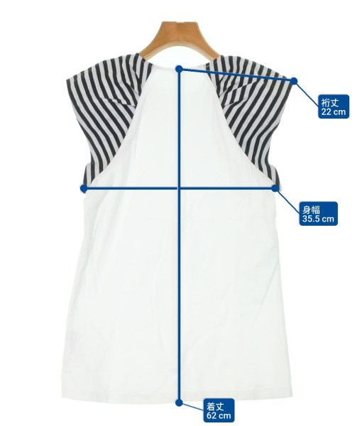 BORDERS at BALCONY（ボーダーズ　アット　バルコニー）Tシャツ・カットソー 白 サイズ:38(M位) レディース/2200664189099