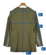 BORDERS at BALCONY（ボーダーズ　アット　バルコニー）ノーカラージャケット カーキ サイズ:38(M位) レディース/2200714077031