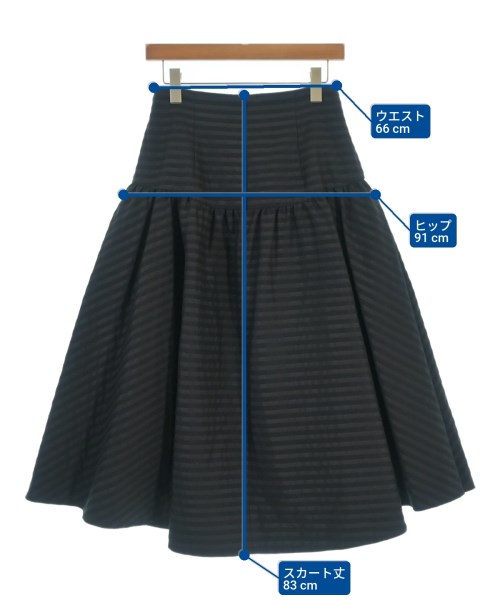 BORDERS at BALCONY（ボーダーズ　アット　バルコニー）ロング・マキシ丈スカート 黒 サイズ:38(M位) レディース/2200682395069