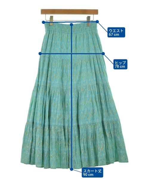 Sara mallika（サラマリカ）ロング・マキシ丈スカート 青 サイズ:-(M位) レディース/2200611153012