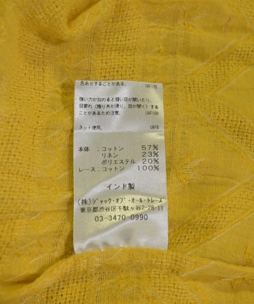 Sara mallika（サラマリカ）ワンピース 黄 サイズ:F レディース/2200707616032