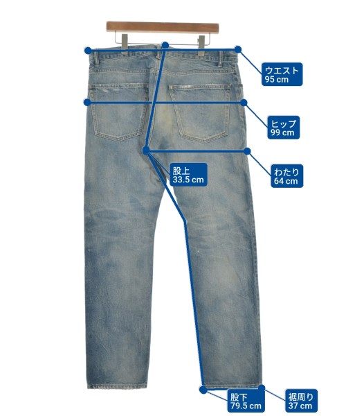 JOHN ELLIOTT（ジョンエリオット）デニムパンツ 青 サイズ:34(XL位) メンズ/2200627976957
