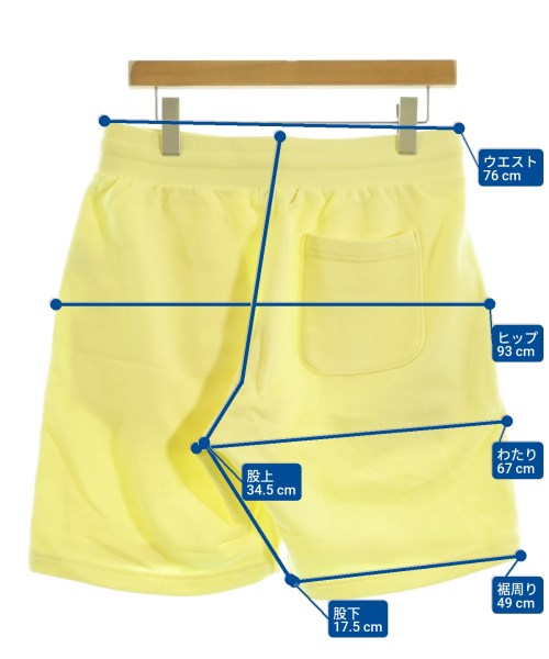 JOHN ELLIOTT（ジョンエリオット）ショートパンツ 黄 サイズ:2(M位) メンズ/2200660624402
