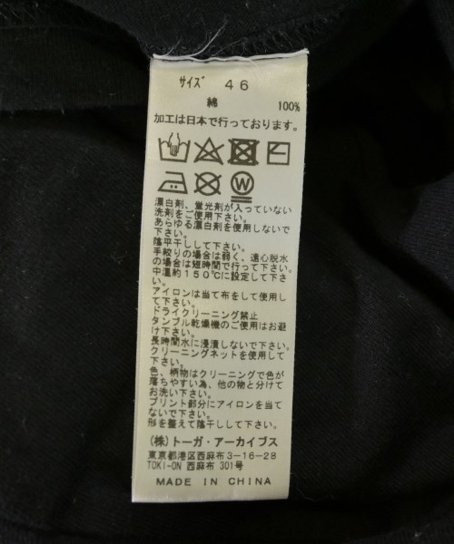 TOGA VIRILIS（トーガ　ビリリース）Tシャツ・カットソー 黒 サイズ:46(M位) メンズ/2200722573013