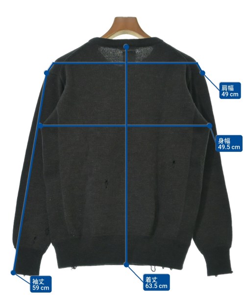 YSTRDY'S TMRRW（イエスタデイトゥモロー）ニット・セーター グレー サイズ:M メンズ/2200666133441