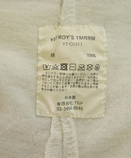 YSTRDY'S TMRRW（イエスタデイトゥモロー）Tシャツ・カットソー 白 サイズ:M メンズ/2200722677063
