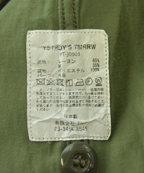 YSTRDY'S TMRRW（イエスタデイトゥモロー）モッズコート カーキ サイズ:S メンズ/2200725256074