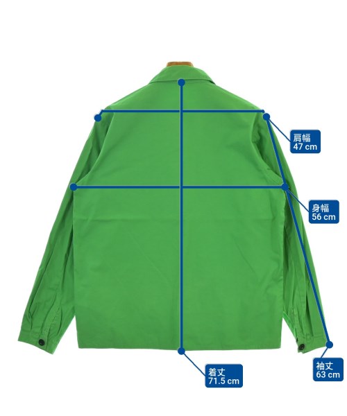 NECESSARY OR UNNECESSARY（ネセサリーオアアンネセサリー）カジュアルシャツ 緑 サイズ:1(S位) メンズ/2200644280068