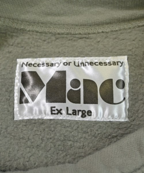 NECESSARY OR UNNECESSARY（ネセサリーオアアンネセサリー）スウェット カーキ サイズ:XL メンズ/2200675663212