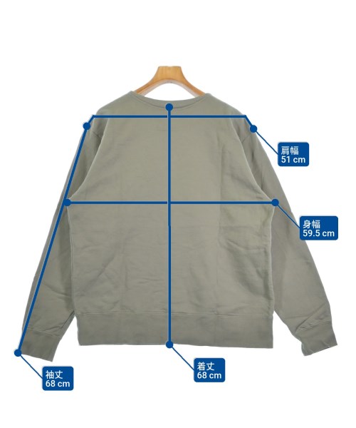 NECESSARY OR UNNECESSARY（ネセサリーオアアンネセサリー）スウェット カーキ サイズ:XL メンズ/2200675663212